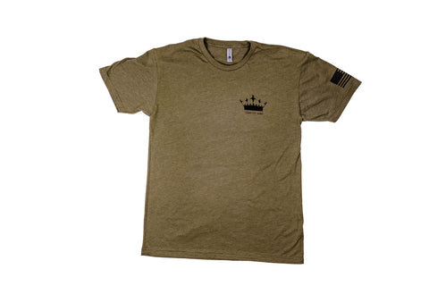 Lockstep Arms Crown Logo Tee, OD Green