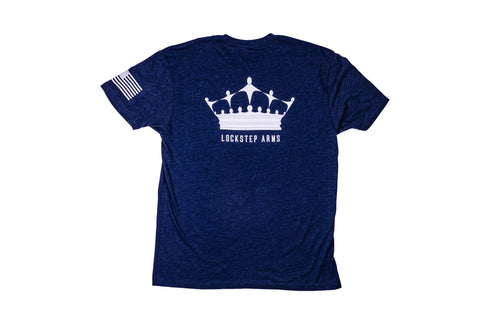 Lockstep Arms Crown Logo Tee, Blue
